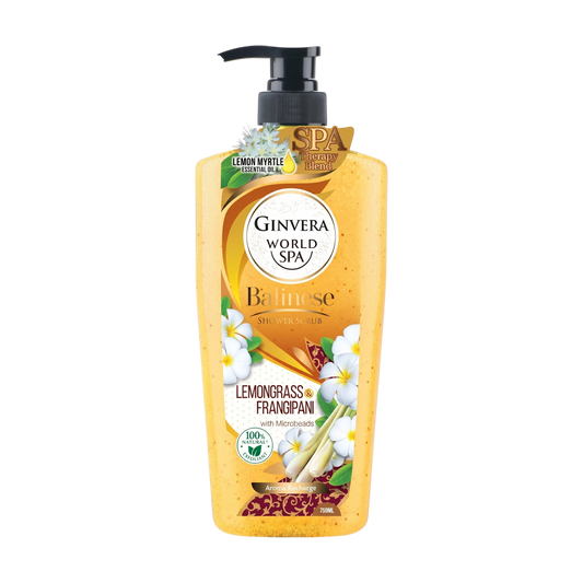 Ginvera World Spa Balinese Shower Scrub Lemongrass & Frangipani 750ml