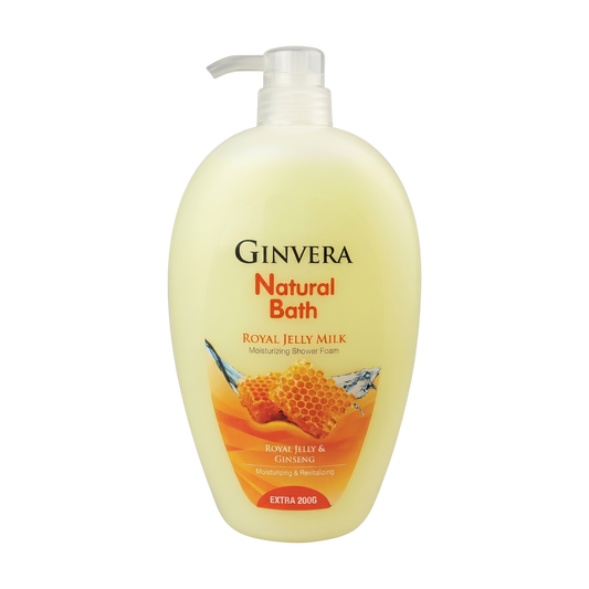 Ginvera Natural Bath Royal Jelly Milk Moisturizing Shower Foam 950g