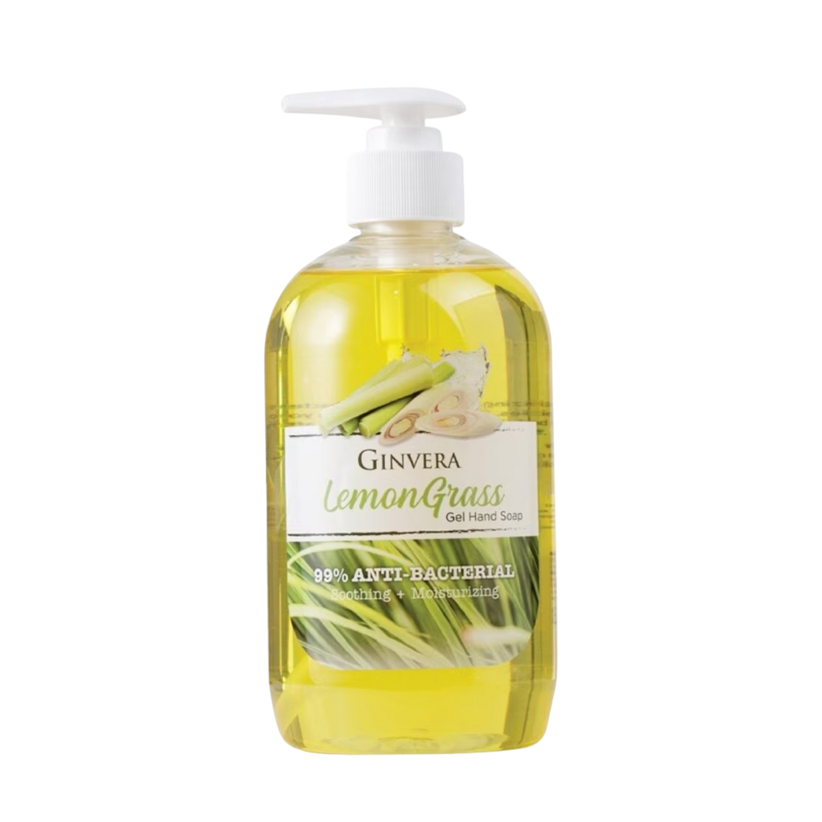 Ginvera Lemongrass 99% Anti-Bacterial Soothing Moisturizing Gel Hand Soap 500g