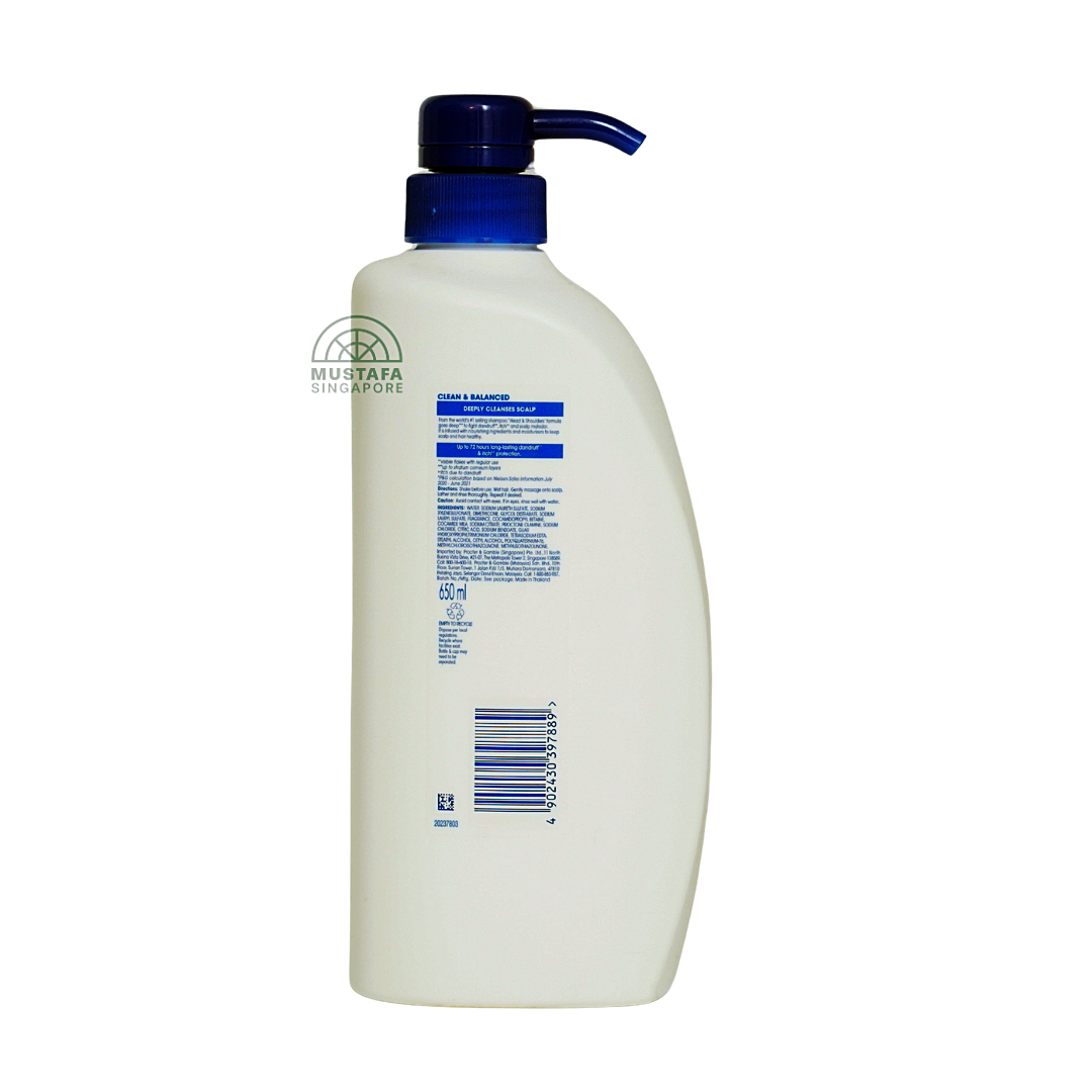 Head & Shoulders Shampoo Clean & Balance 650ml