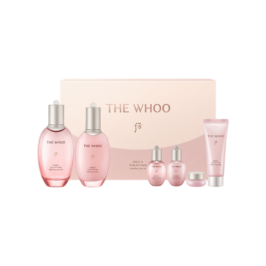 The Whoo GongJinHyang Hydrating 2pcs Set 150ml + 110ml + 20ml + 20ml + 4ml + 40ml