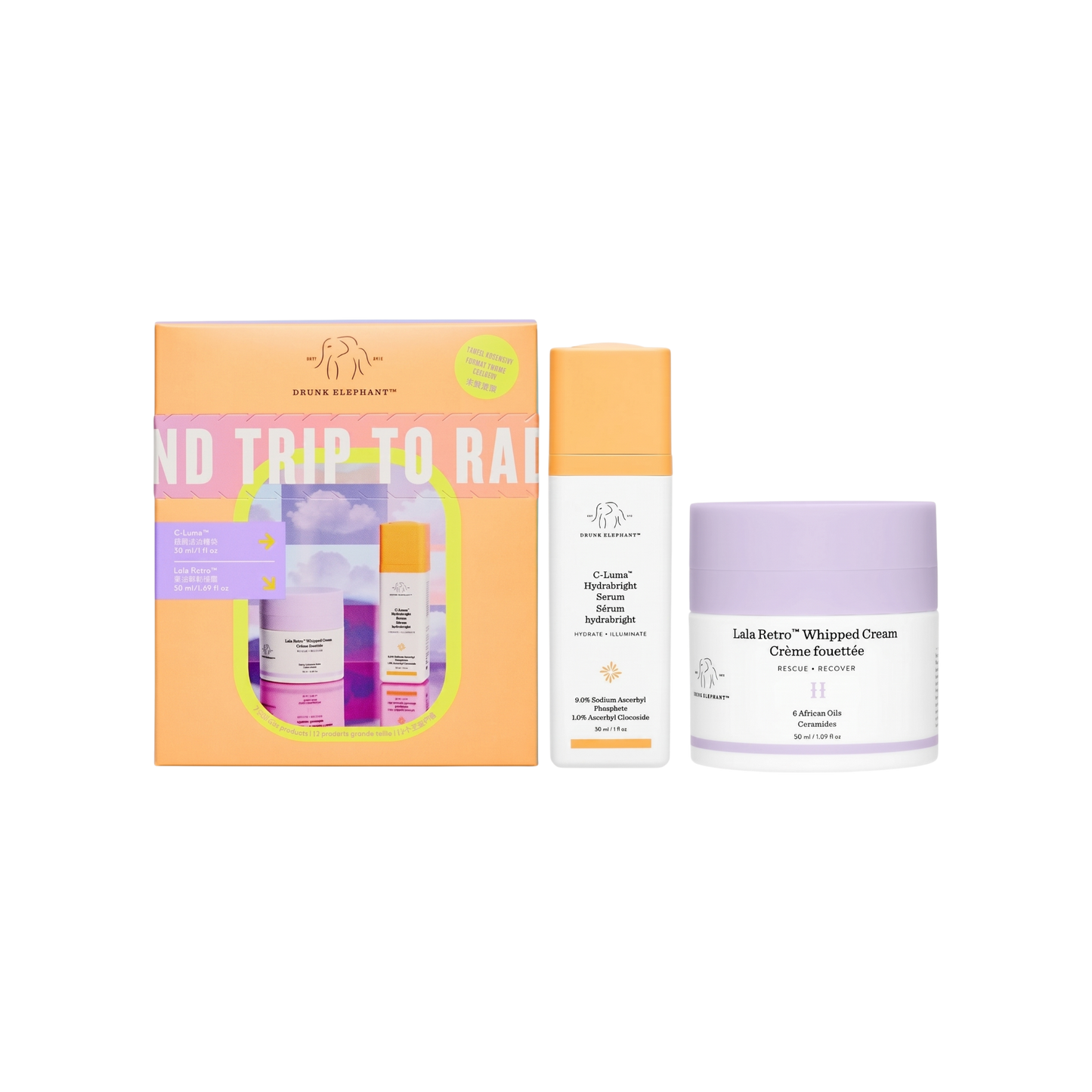 Drunk Elephant Skin Round Trip To Radiance 30ml + 50ml