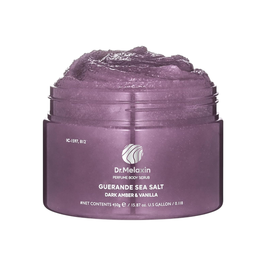 Dr.Melaxin Guerande Sea Salt Perfume Body Scrub Dark Amber & Vanilla 450g