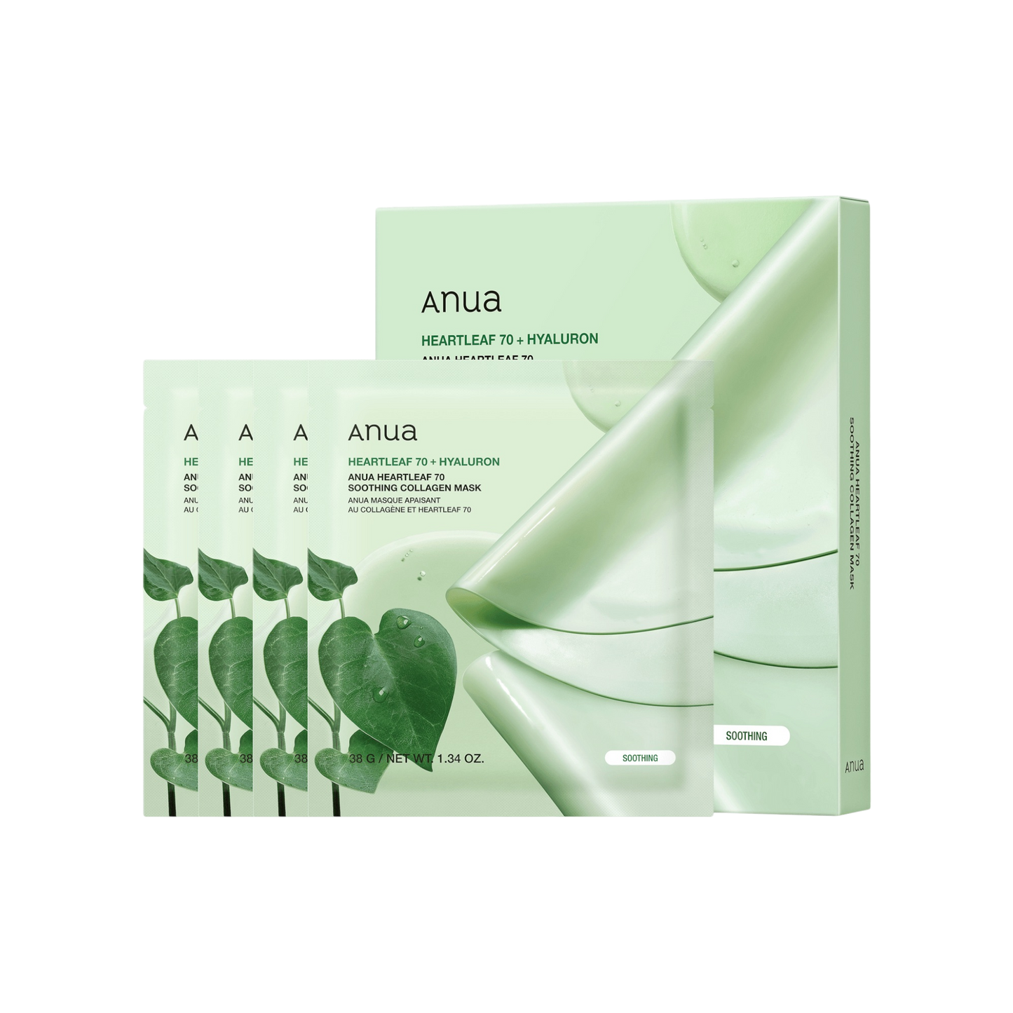 Anua Heartleaf 70 Soothing Collagen Mask 4s
