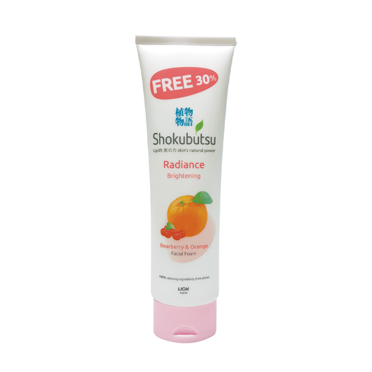 Shokubutsu Men Radiance Facial Foam Bearberry & Orange 130g
