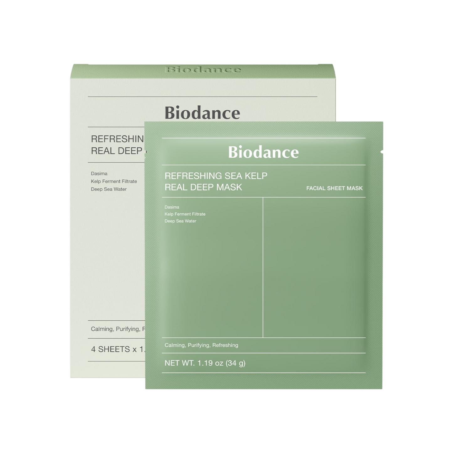 Biodance Refreshing Sea Kelp Real Deep Mask 34g x 4s