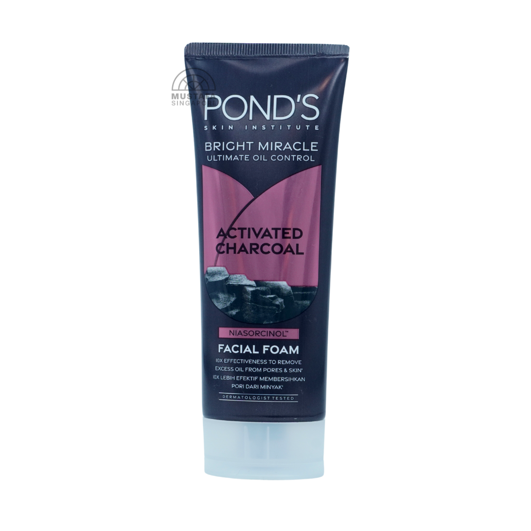 Ponds Bright Miracle Activated Charcoal Niasorcinol Facial Foam 100ml