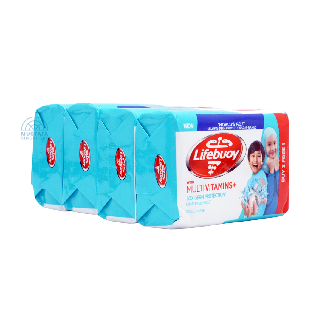 Lifebuoy Bar Soap With Multivitamins Cool Fresh Value Pack 4 x 100g