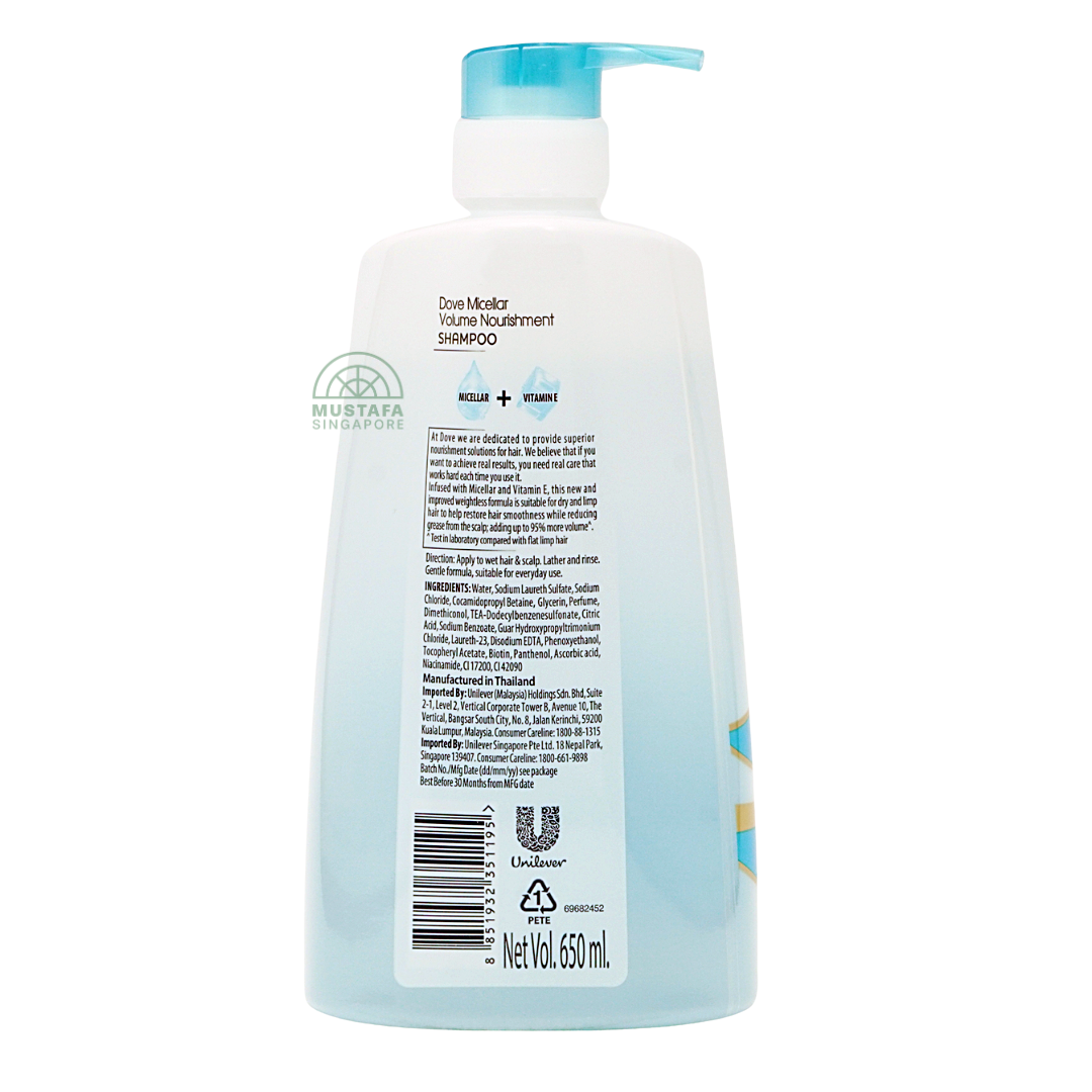 Dove Micellar Volume Nourishment Shampoo 650ml