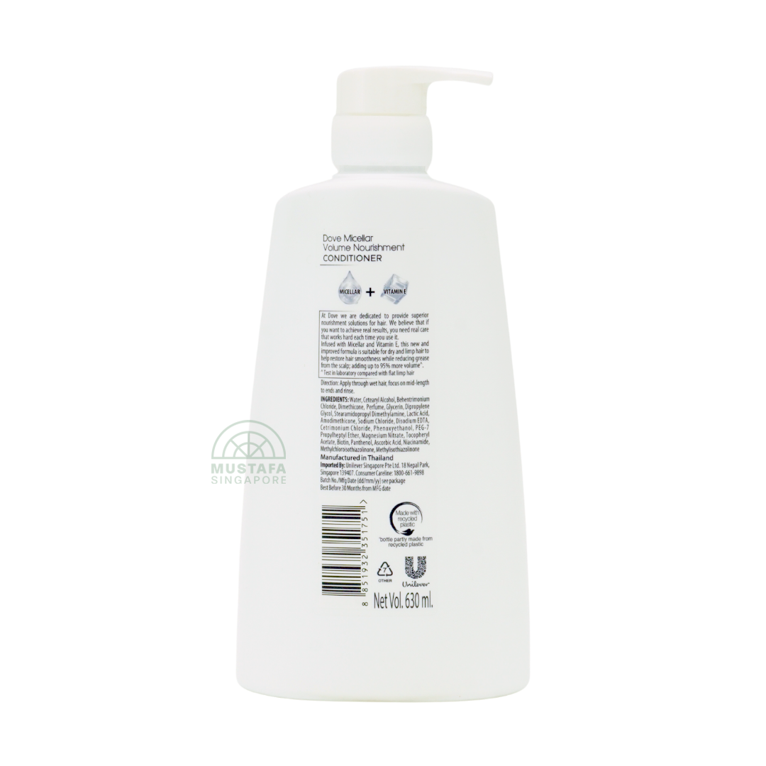 Dove Micellar Conditioner Volume Nourishment 630ml
