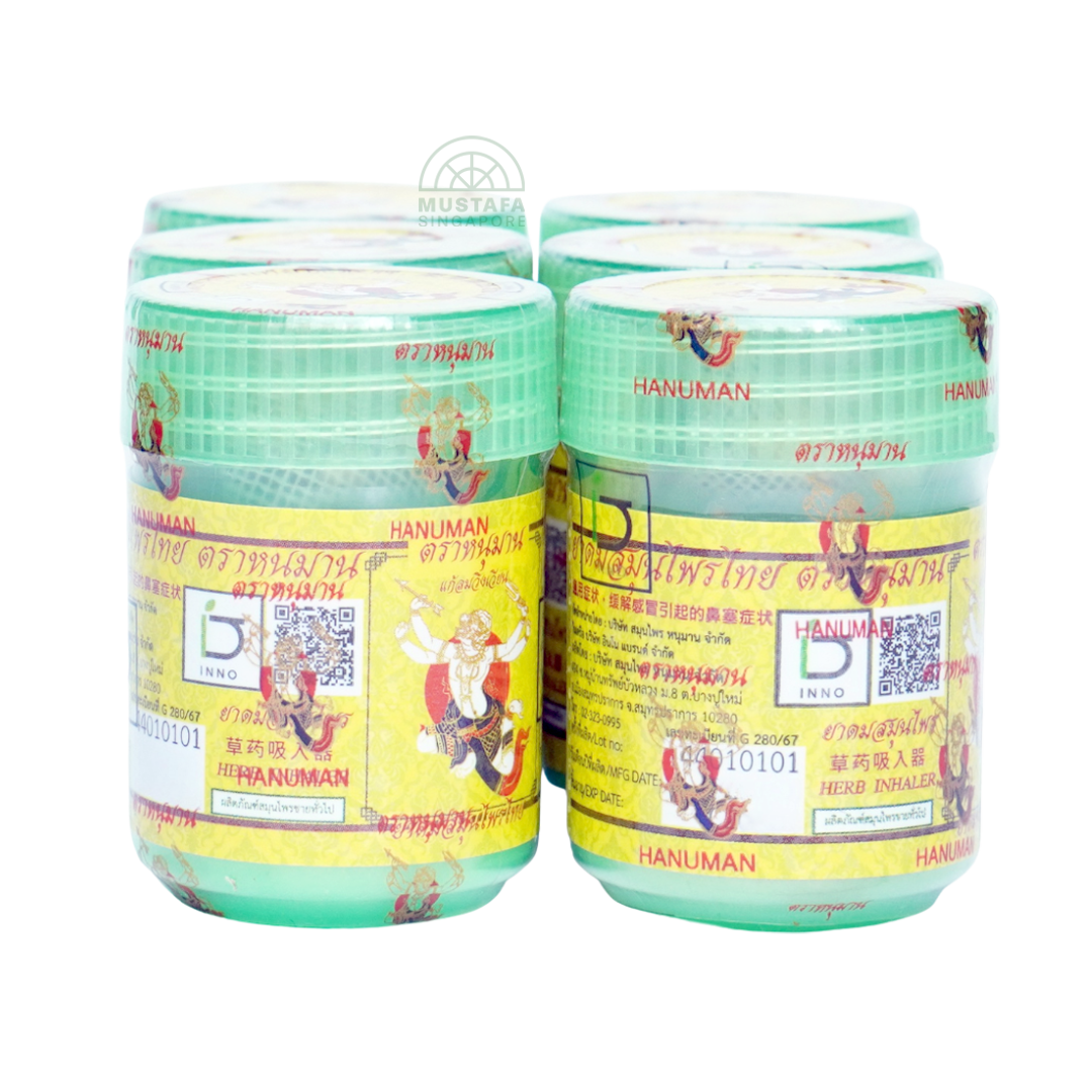 Hanuman Thai Herbal Inhaler Green 6s