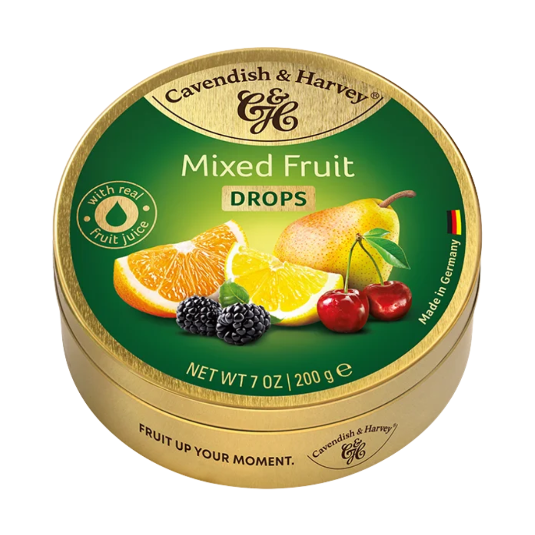 Cavendish and Harvey Mixed Fruit Drops Tin 200g