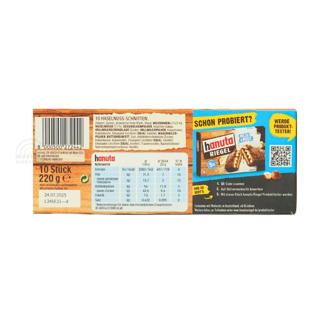 Hanuta Haselnuss-Schnitte (10 Stück) 220g
