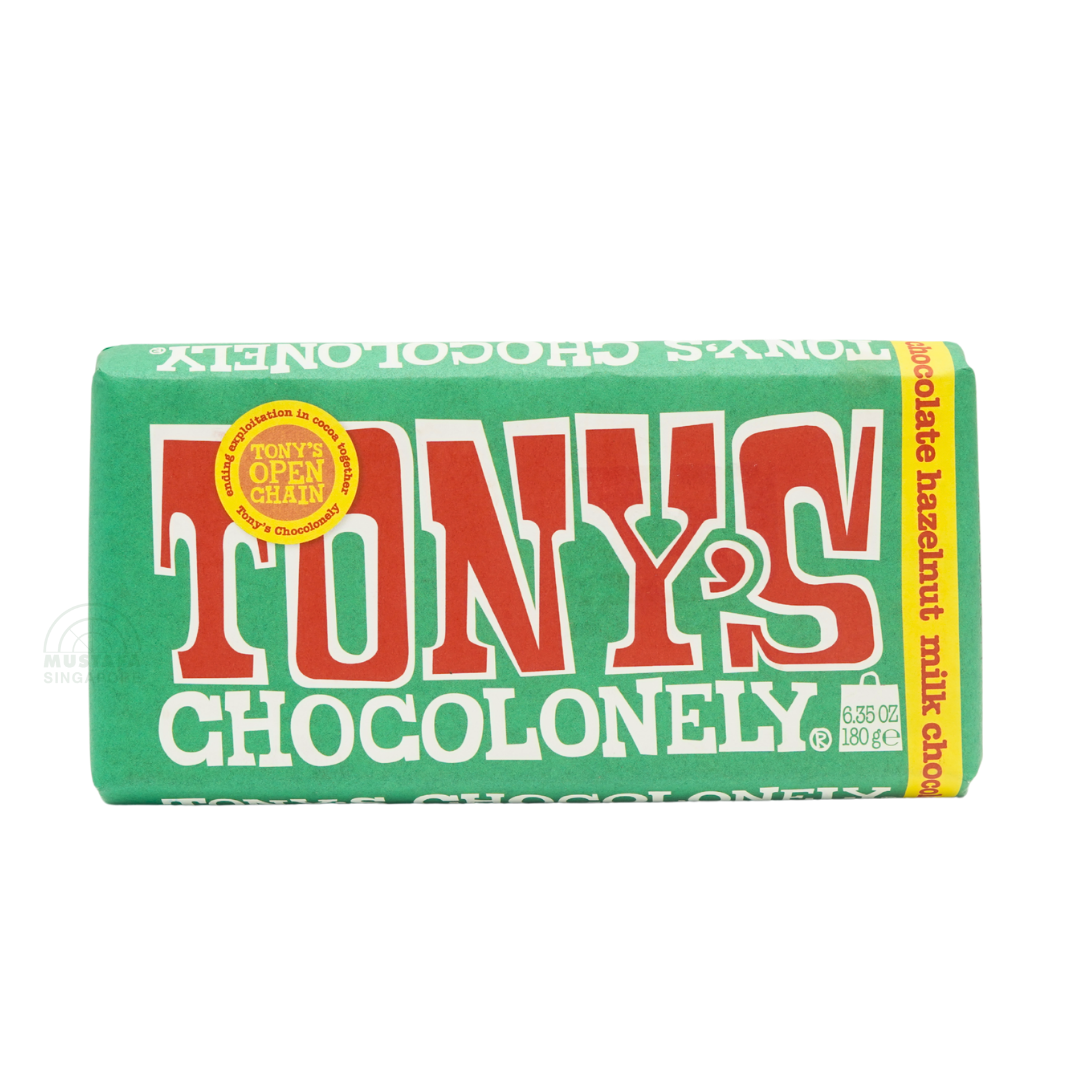 Tony's Chocolonely Milk Chocolate with Hazelnut (Green) 180g