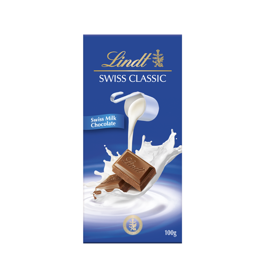 Lindt Swiss Classic Milk Chocolate Bar 100g