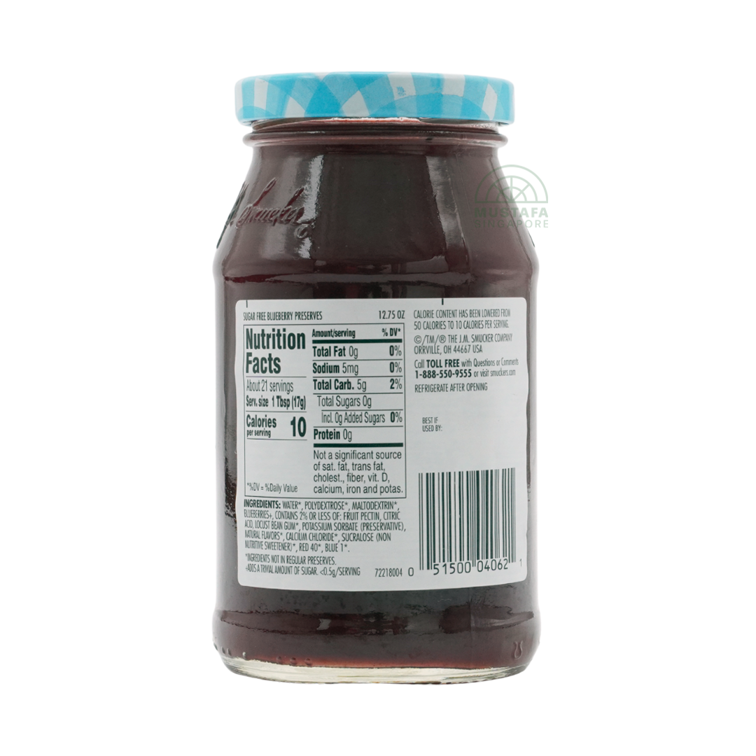 Smucker's Sugar Free Blueberry Preserves 361g
