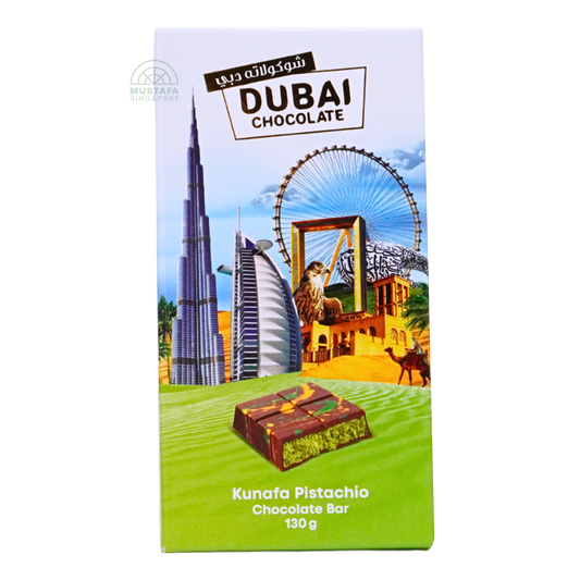 Dubai Chocolate Kunafa Pistachio Chocolate Bar 130g