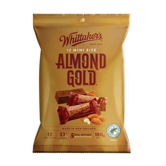 Whittaker's Almond Gold 12 Mini Size 180g