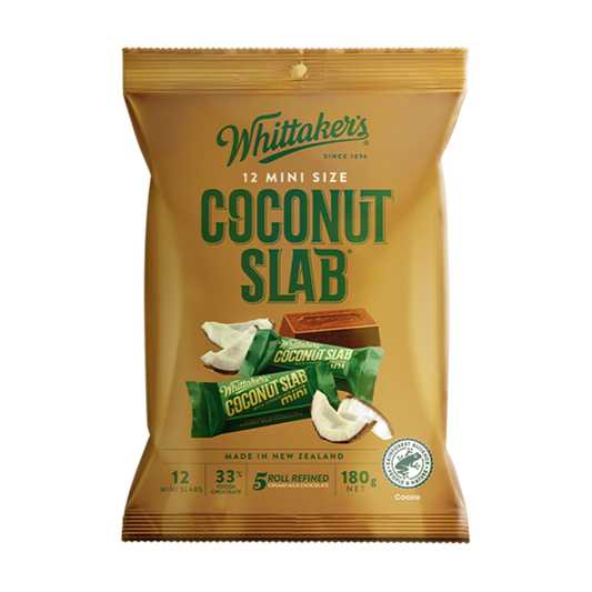 Whittaker's Coconut Slab 12 Mini Size 180g