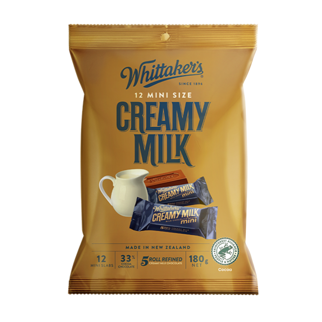 Whittaker's Creamy Milk 12 Mini Size 180g