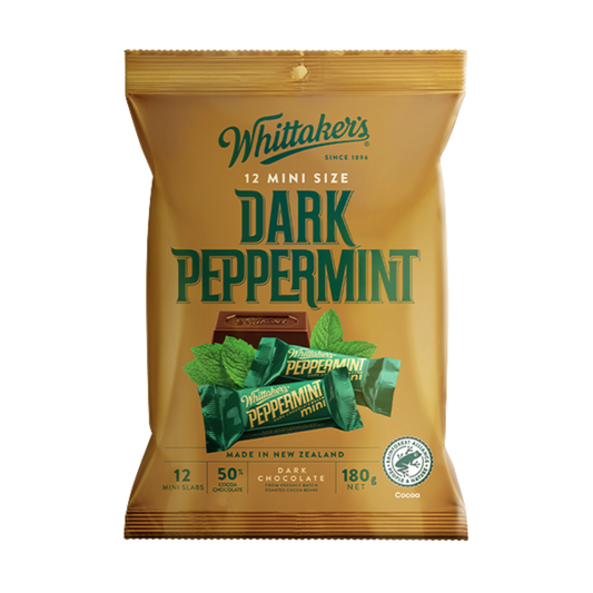 Whittaker's Dark Peppermint 12 Mini Size 180g