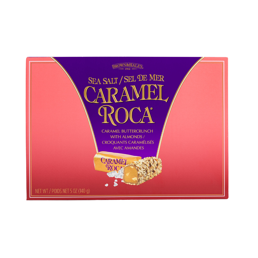 Brown & Haley Sea Salt Caramel Roca Buttercrunch Toffee with Almonds and Sea Salt 140g