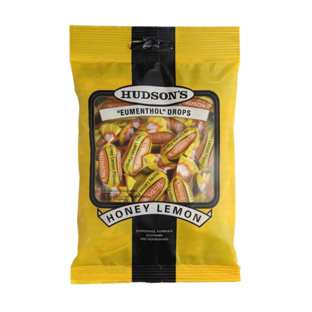 Hudson's Eumenthol Drops Honey Lemon 100g