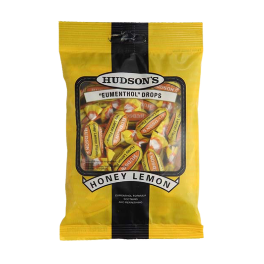 Hudson's Eumenthol Drops Honey Lemon 100g