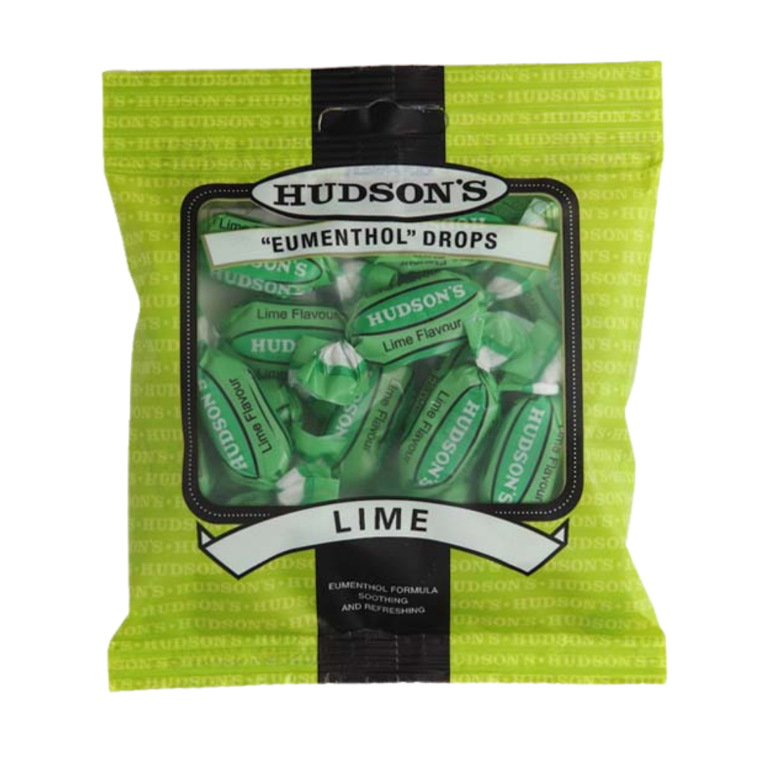 Hudson's Eumenthol Drops Lime 100g