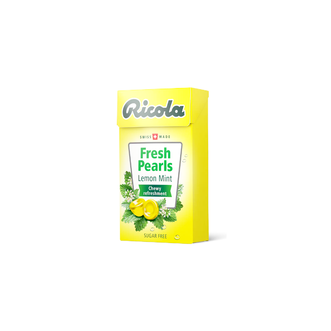 Ricola Swiss Herb Candy Sugar Free Fresh Pearls Lemon Mint 40g