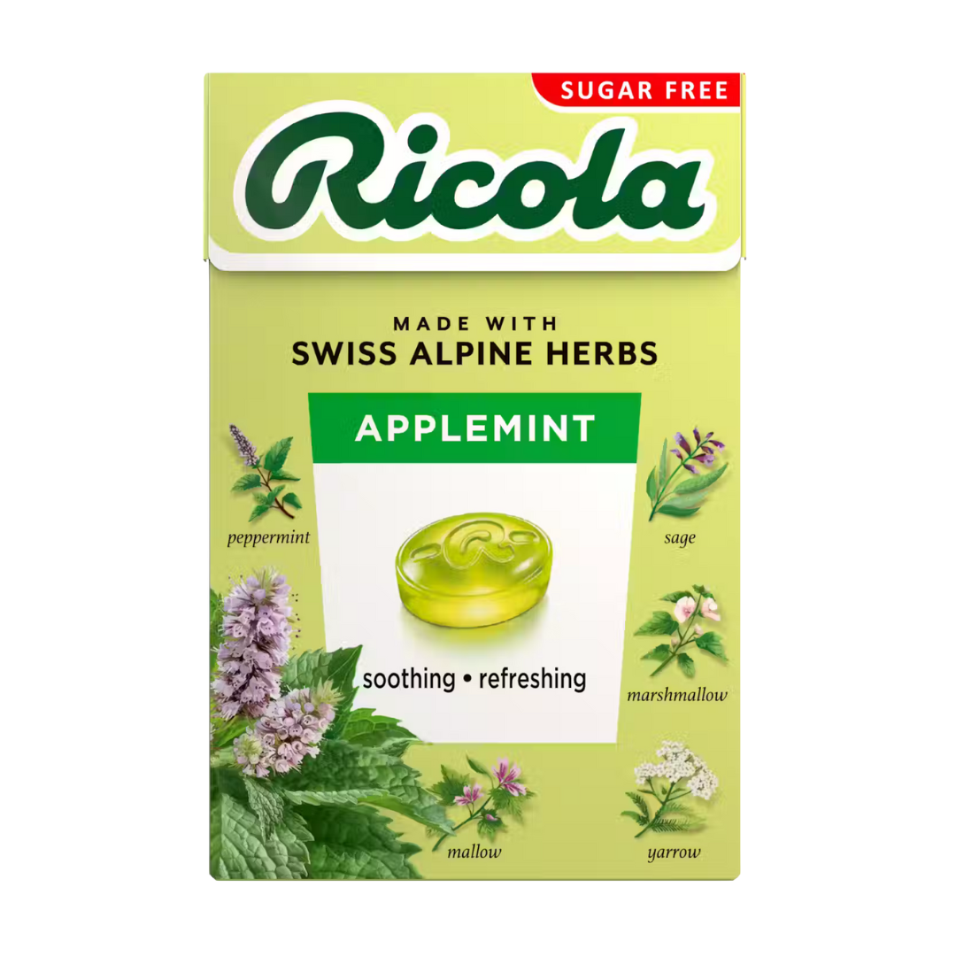Ricola Swiss Herb Candy Sugar Free Apple Mint 40g