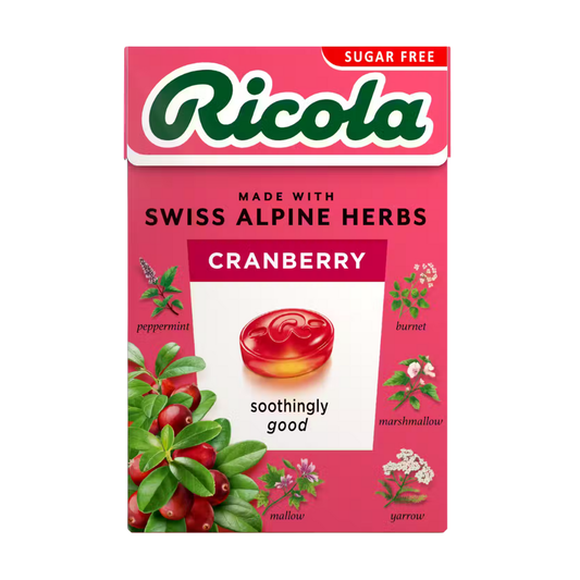 Ricola Swiss Herb Candy Sugar Free Cranberry 40g