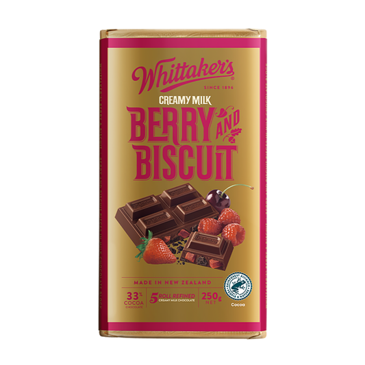Whittaker's Creamy Milk Berry Biscuit 250g