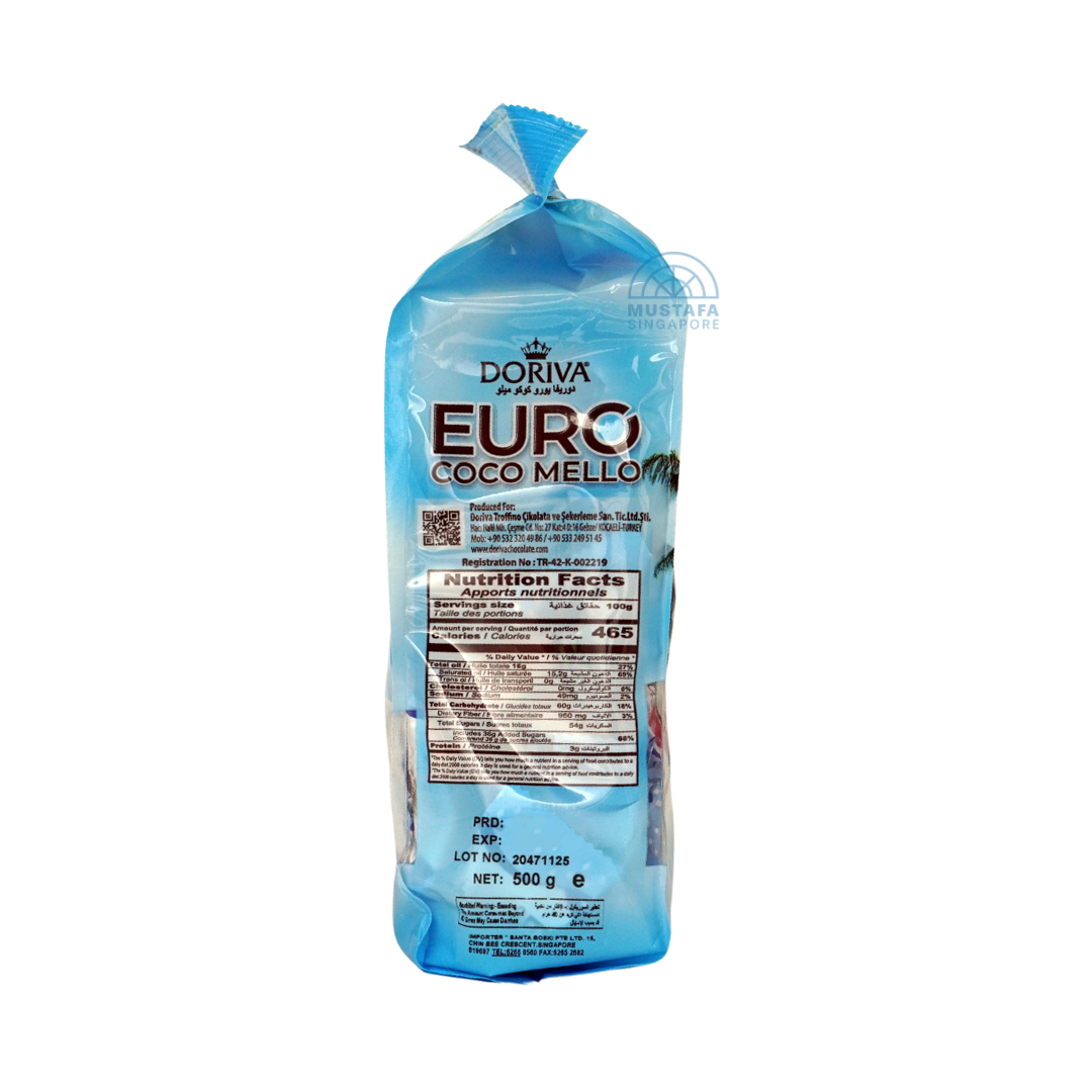 Doriva Euro Coco Mello Coconut Choco Coated 500g