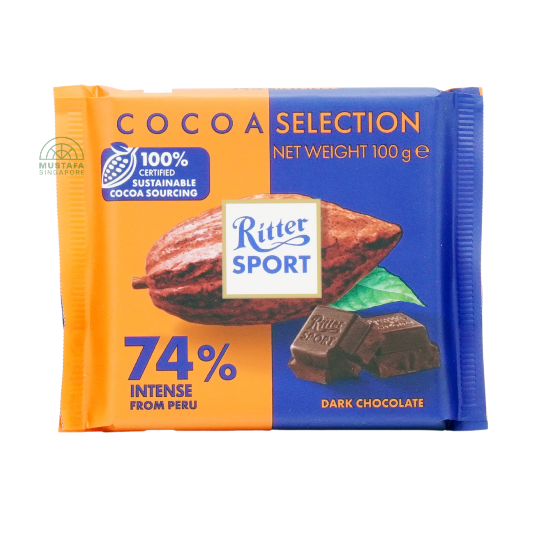 Ritter Sport 74% Intense From Peru Dark Chocolate 100g
