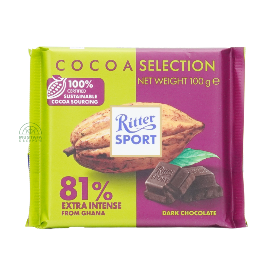 Ritter Sport 81% Extra Intense From Ghana Dark Chocolate 100g