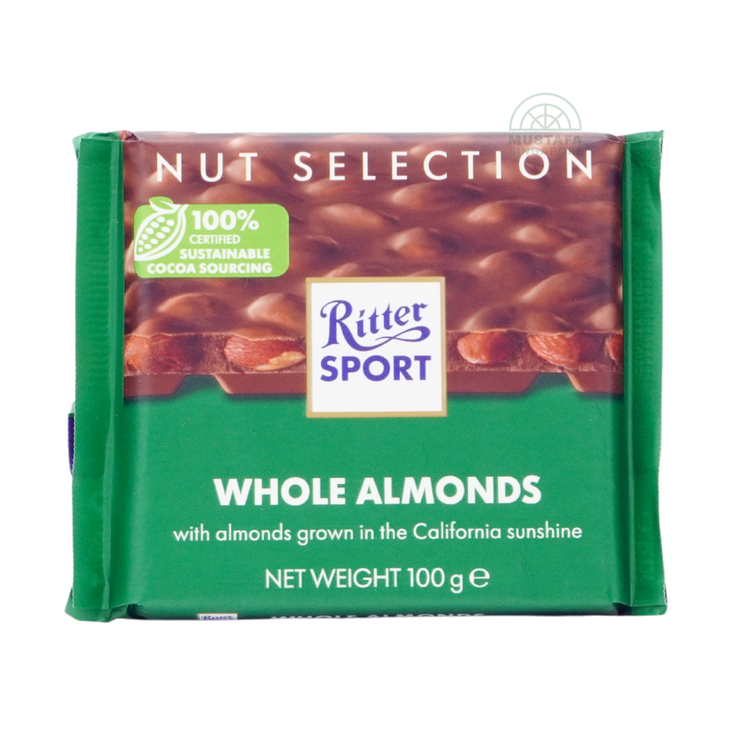 Ritter Sport Whole Almonds with Almonds Grown in the California Sunshine 100g