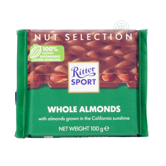 Ritter Sport Whole Almonds with Almonds Grown in the California Sunshine 100g