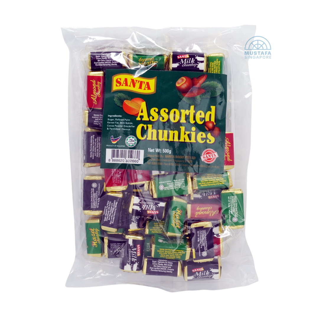 Santa Assorted Chunkies Chocolate 500g