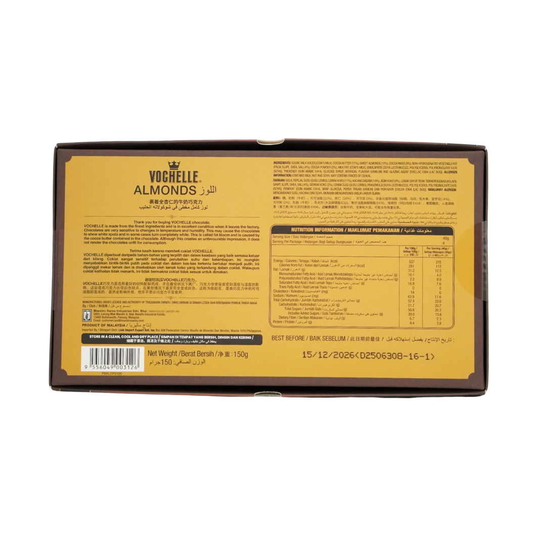 Vochelle Almonds Chocolate Box 150g