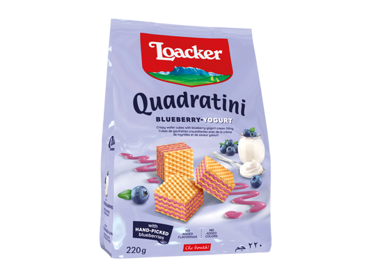 Loacker Quadratini Blueberry Yogurt 220g