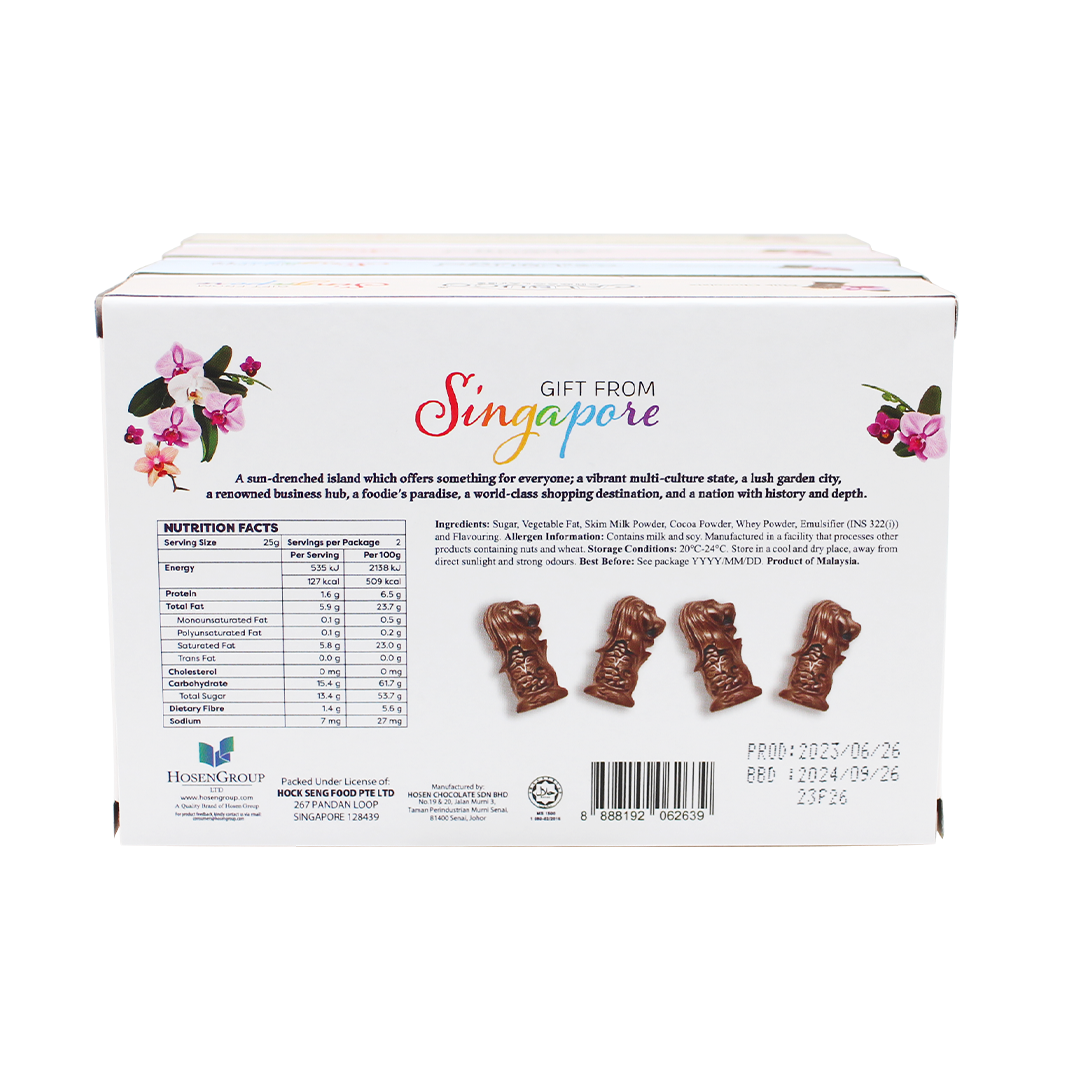 Calbuco Milk Chocoalate Merlion Assorted 4 x 50g