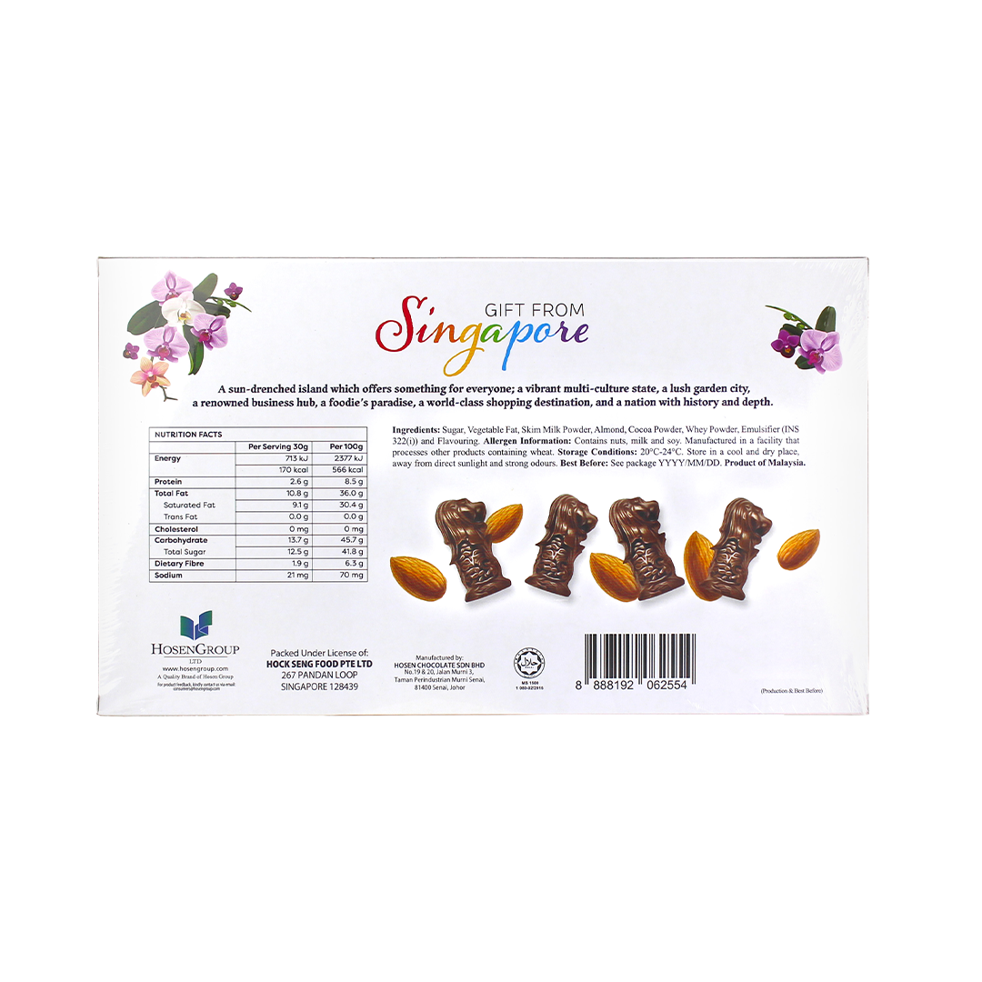 Calbuco Milk Chocolate Almond Nut Merlion 120g