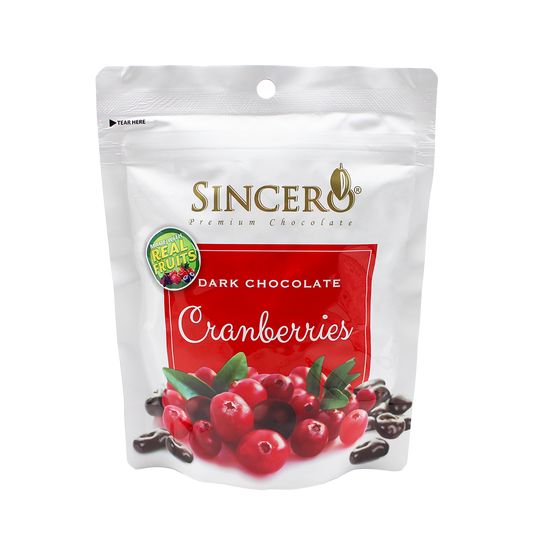 Sincero Premium Chocolate Dark Chocolate Cranberries 200g