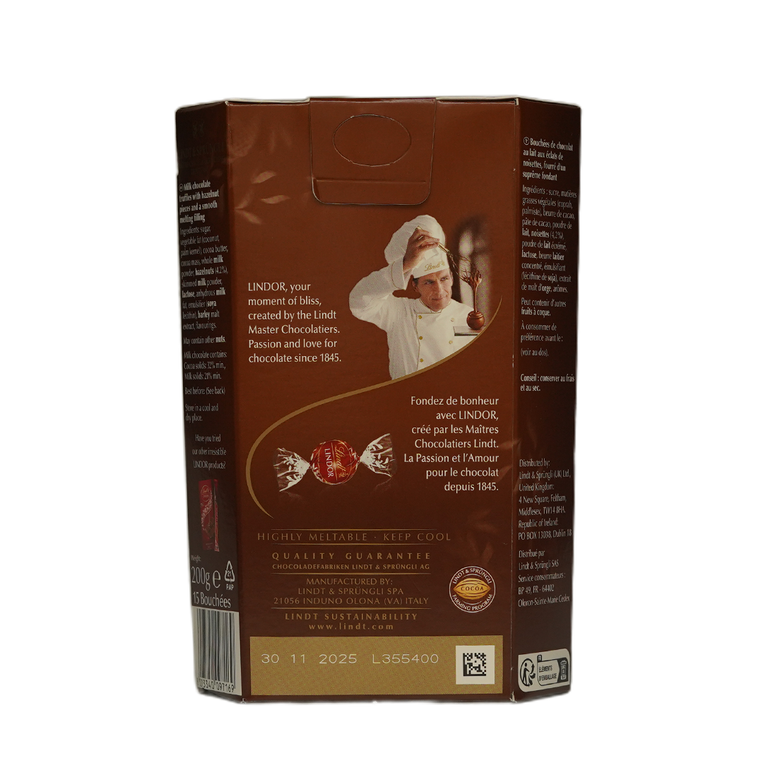 Lindor Chocolate Truffles (Hazelnut) 200g