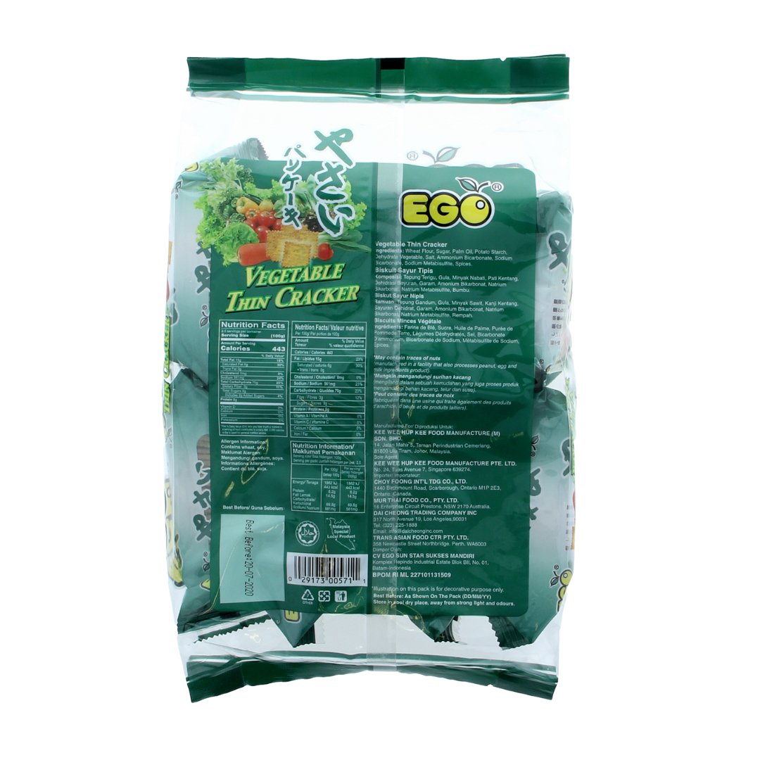 Ego Thin Cracker Vegetable 256g