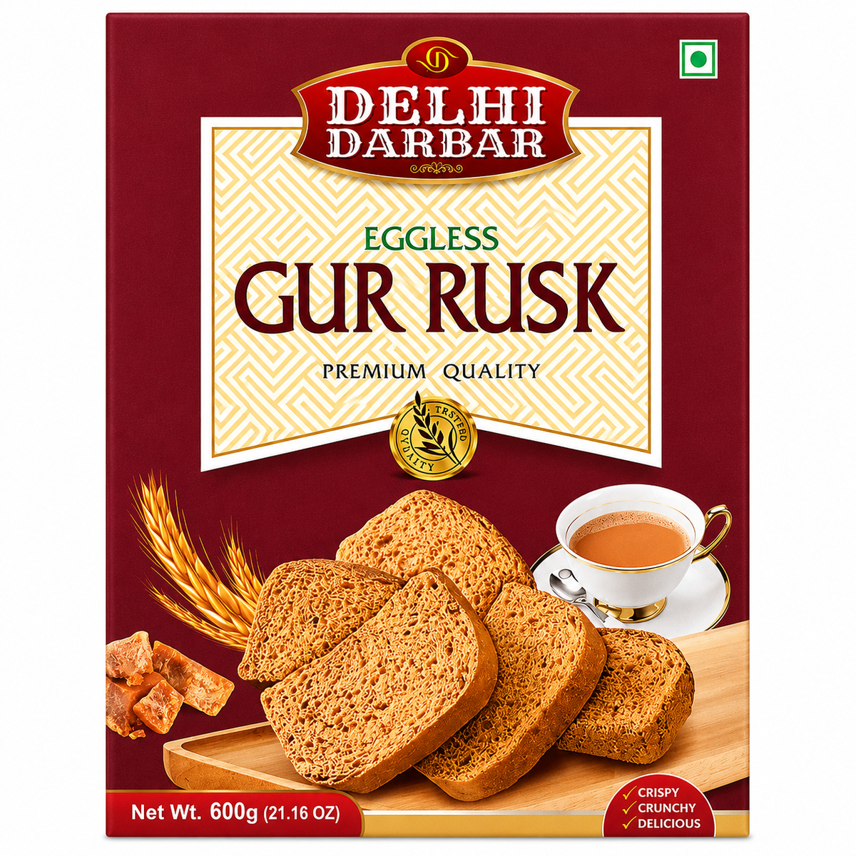 Delhi Darbar Eggless Gur Rusk 600g