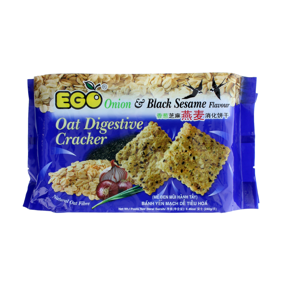 Ego Oat Digestive Crackers Onion & Sesame 240g