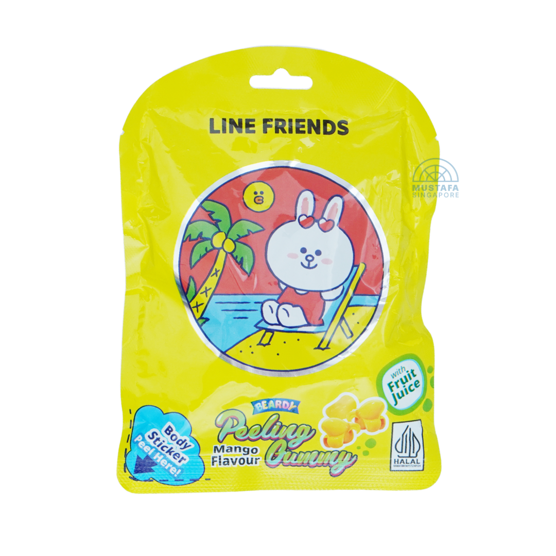 Beardy Peeling Gummy Line Friends Mango Flavour (Yellow) 55g