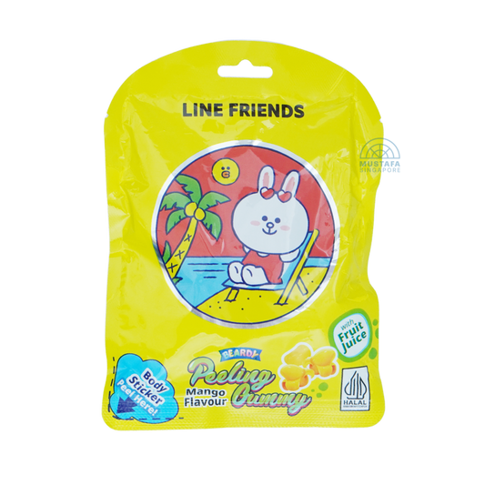 Beardy Peeling Gummy Line Friends Mango Flavour (Yellow) 55g